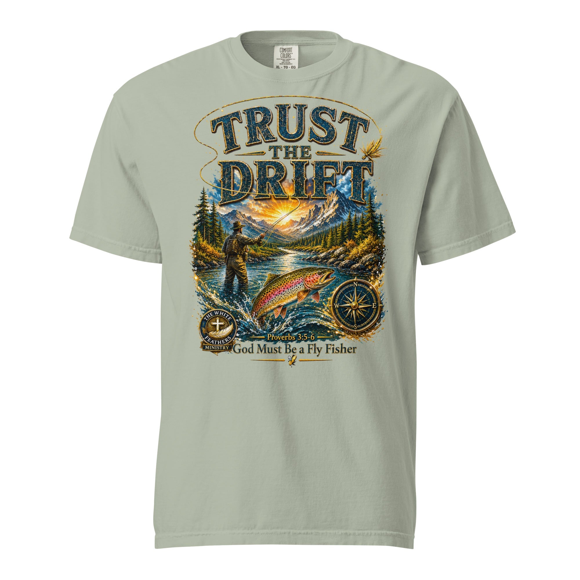 Trust the Drift Fly Fishing Unisex T-Shirt - The White Feathers Ministry