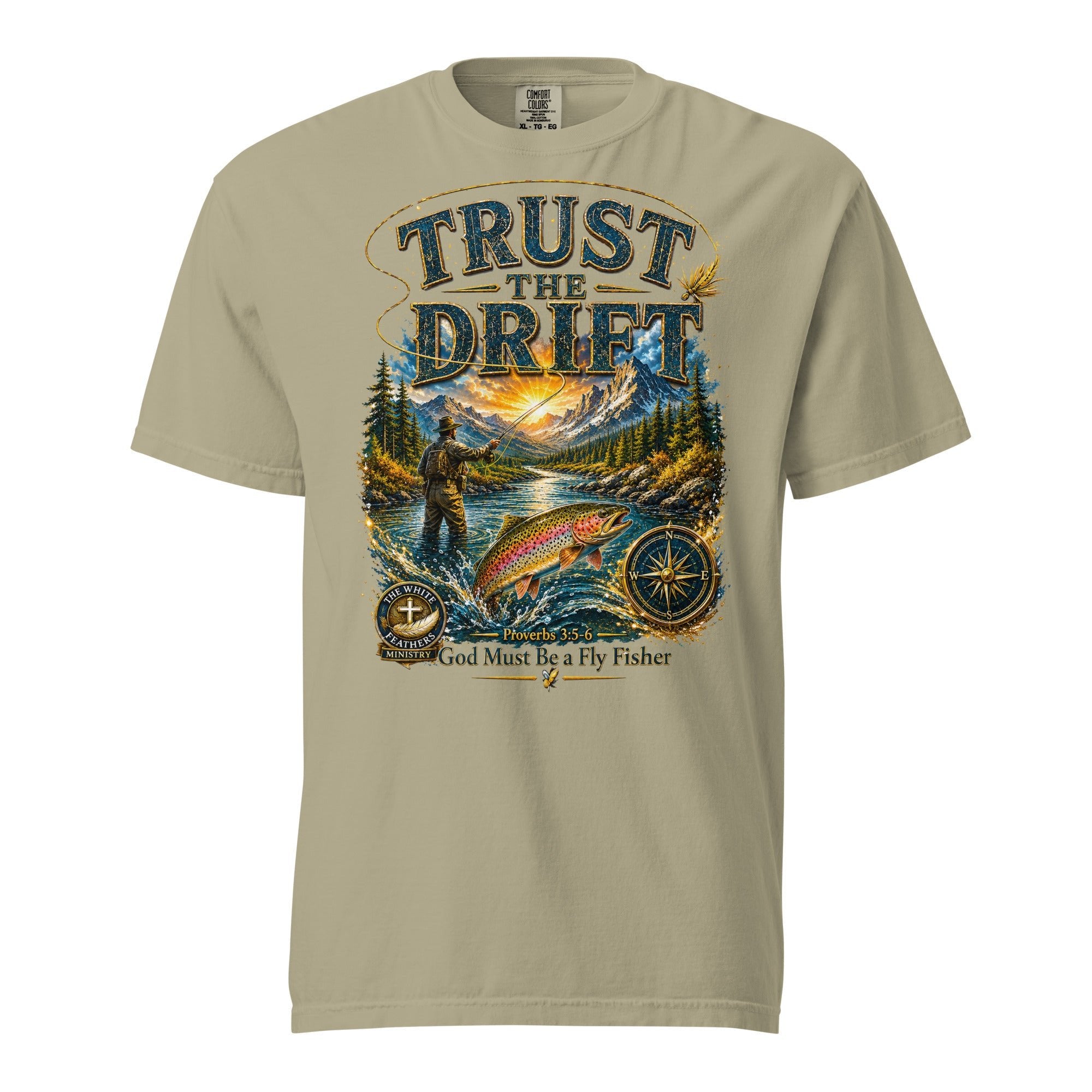 Trust the Drift Fly Fishing Unisex T-Shirt - The White Feathers Ministry